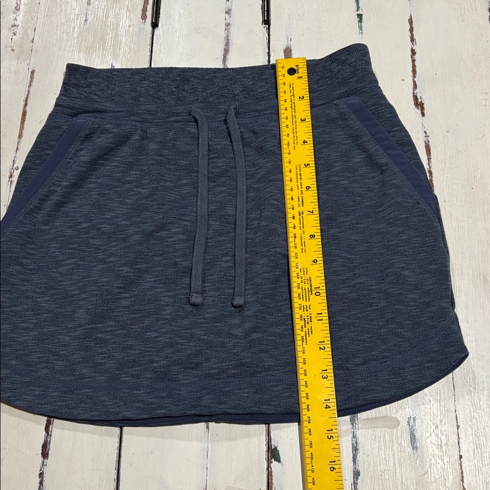 ATHLETA techie terry grey blue mini skirt - Picture 8 of 9